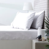 Park Avenue 500TC Natural Cotton Fitted Sheet & Pillowcase Set - White