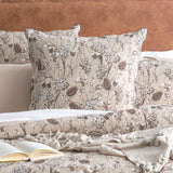 Renee Taylor Cavallo Stonewashed French Linen Printed Quilt Cover Set - Bushland