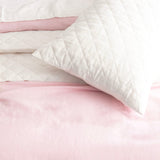 Renee Taylor Cavallo Stonewashed French Linen Quilted Coverlet Set - White (OEKO-TEX Certified Bedspread)