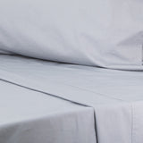 Renee Taylor Helena 300TC Stonewashed Cotton Percale Sheet Set - Dusty Blue (Vintage Wash)