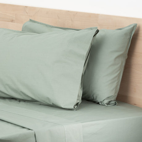 Renee Taylor Helena 300TC Stonewashed Cotton Percale Sheet Set - Cactus (Vintage Wash)