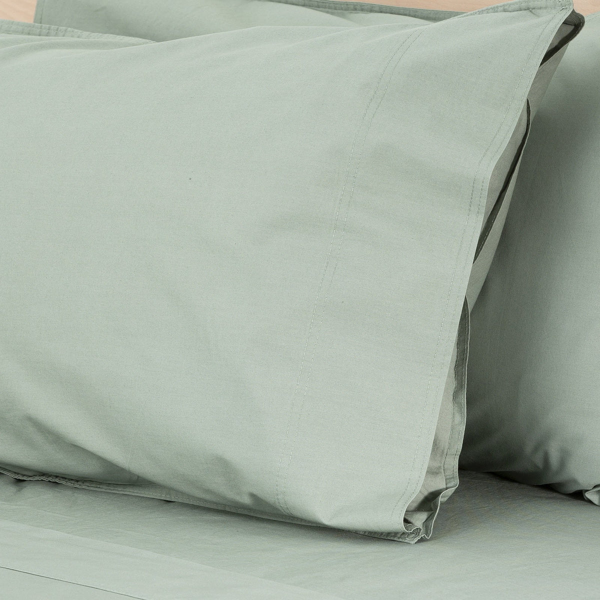 Renee Taylor Helena 300TC Stonewashed Cotton Percale Sheet Set - Cactus (Vintage Wash)