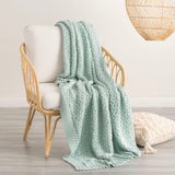 Renee Taylor Lenni Chunky Knit Cotton Decorative Throw Blanket - Starlight (130 x 170cm)