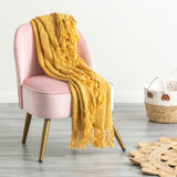 Renee Taylor Crystal Acrylic Decorative Throw Blanket - Gold (130 x 170cm)