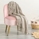 Renee Taylor Crystal Acrylic Decorative Throw Blanket - Silver (130 x 170cm)