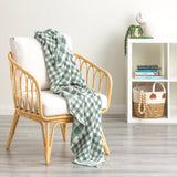 Renee Taylor Atlantic Reversible Vintage Washed Cotton Decorative Throw Blanket - Emerald (130 x 200cm)