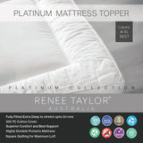 Renee Taylor Platinum 1500 GSM High Loft Fitted Mattress Topper (HealthGuard Treated)