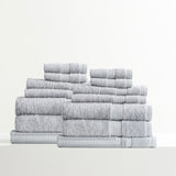 Renee Taylor Stella 650 GSM Bamboo Cotton Bath Towel Set - Silver (2 to 14 Piece Packs)