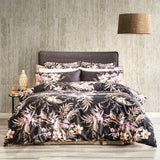 Renee Taylor Grevillea 300TC Cotton Reversible Quilt Cover Set - Onyx (OEKO-TEX Certified)