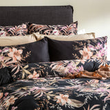 Renee Taylor Grevillea 300TC Cotton Reversible Quilt Cover Set - Onyx (OEKO-TEX Certified)