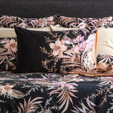 Renee Taylor Grevillea 300TC Cotton Reversible Quilt Cover Set - Onyx (OEKO-TEX Certified)