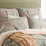 Renee Taylor Palm Cove 300TC Cotton Reversible Quilt Cover Set - Forest (OEKO-TEX Certified)