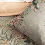 Renee Taylor Palm Cove 300TC Cotton Reversible Quilt Cover Set - Forest (OEKO-TEX Certified)