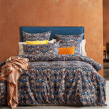 Renee Taylor Blackthorn 300TC Cotton Reversible Quilt Cover Set (OEKO-TEX Certified)