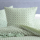 Renee Taylor Chessboard 300TC Cotton Reversible Quilt Cover Set - Sage (OEKO-TEX Certified)