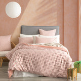 Renee Taylor Chessboard 300TC Cotton Reversible Quilt Cover Set - Cedar (OEKO-TEX Certified)