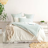 Renee Taylor Alison Yarn Dyed Cotton Reversible Quilt Cover Set - Forest (OEKO-TEX Certified)