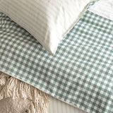 Renee Taylor Alison Yarn Dyed Cotton Reversible Quilt Cover Set - Forest (OEKO-TEX Certified)