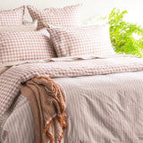 Renee Taylor Alison Yarn Dyed Cotton Reversible Quilt Cover Set - Clay (OEKO-TEX Certified)