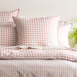 Renee Taylor Alison Yarn Dyed Cotton Reversible Kids Quilt Cover Set - Clay (OEKO-TEX Certified)