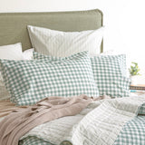 Renee Taylor Alison Yarn Dyed Cotton Reversible Quilted Coverlet Set - Forest (OEKO-TEX Certified Bedspread)