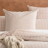 Renee Taylor Alison Yarn Dyed Cotton Reversible Quilted Coverlet Set - Clay (OEKO-TEX Certified Bedspread)