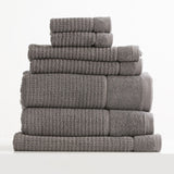 Renee Taylor Cambridge 650 GSM Waffle Cotton Bath Towel Set - Fossil (2 to 14 Piece Packs)