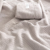 Renee Taylor Cambridge 650 GSM Waffle Cotton Towels - Pumice Stone (Bath, Hand & Face Towel/Bath Sheet & Bath Mat)