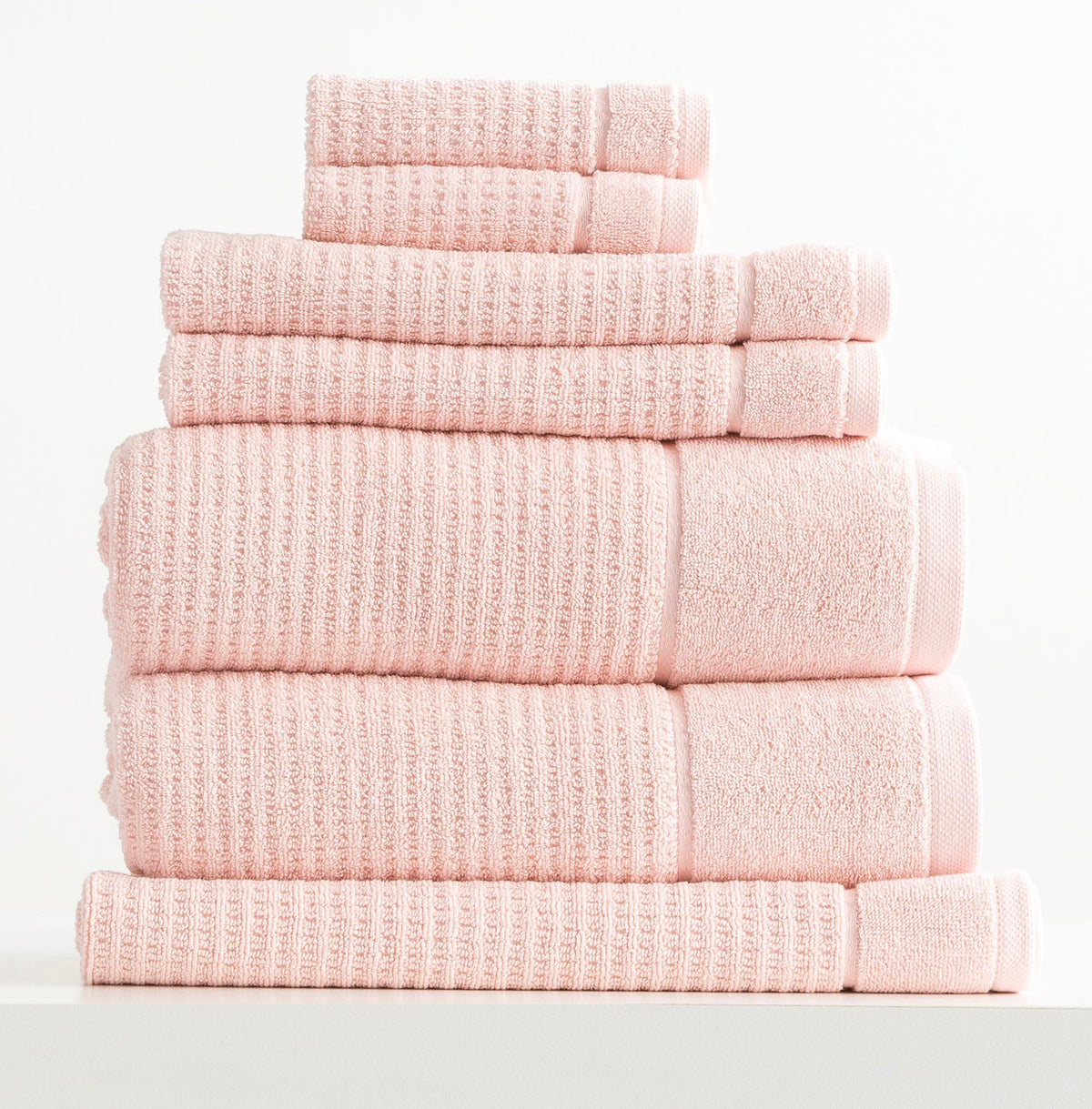 Renee Taylor Cambridge 650 GSM Waffle Cotton Bath Towel Set - Primrose (2 to 14 Piece Packs)