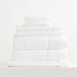 Renee Taylor Cambridge 650 GSM Waffle Cotton Bath Towel Set - Snow (2 to 14 Piece Packs)