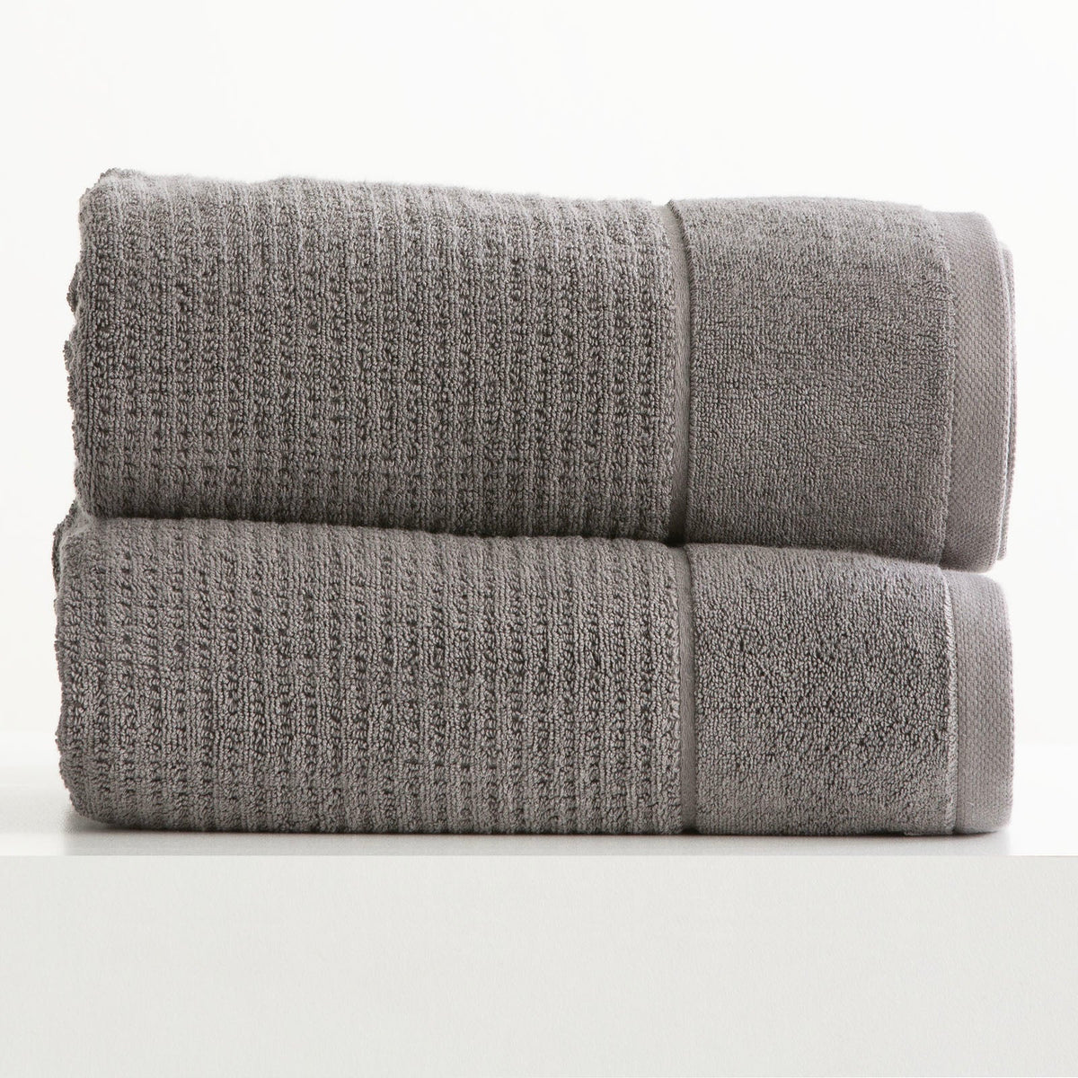 Renee Taylor Cambridge 650 GSM Waffle Cotton Bath Towel Set - Fossil (2 to 14 Piece Packs)