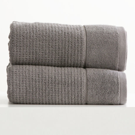 Renee Taylor Cambridge 650 GSM Waffle Cotton Bath Towel Set - Fossil (2 to 14 Piece Packs)