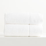 Renee Taylor Cambridge 650 GSM Waffle Cotton Bath Towel Set - Snow (2 to 14 Piece Packs)
