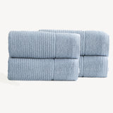 Renee Taylor Cambridge 650 GSM Waffle Cotton Bath Towel Set - Blue Mirage (2 to 14 Piece Packs)