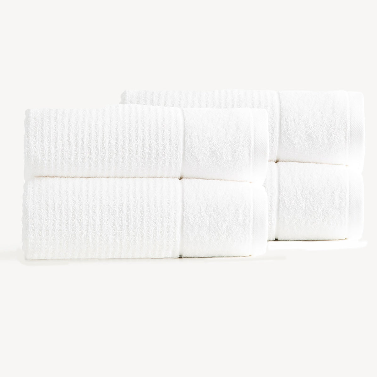 Renee Taylor Cambridge 650 GSM Waffle Cotton Bath Towel Set - Snow (2 to 14 Piece Packs)