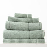 Renee Taylor Cambridge 650 GSM Waffle Cotton Towels - Eucalyptus (Bath, Hand & Face Towel/Bath Sheet & Bath Mat)