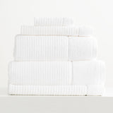 Renee Taylor Cambridge 650 GSM Waffle Cotton Towels - Snow (Bath, Hand & Face Towel/Bath Sheet & Bath Mat)