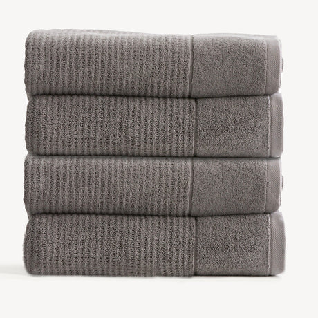 Renee Taylor Cambridge 650 GSM Waffle Cotton Bath Towel Set - Fossil (2 to 14 Piece Packs)