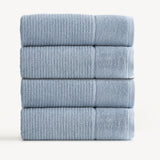 Renee Taylor Cambridge 650 GSM Waffle Cotton Bath Towel Set - Blue Mirage (2 to 14 Piece Packs)
