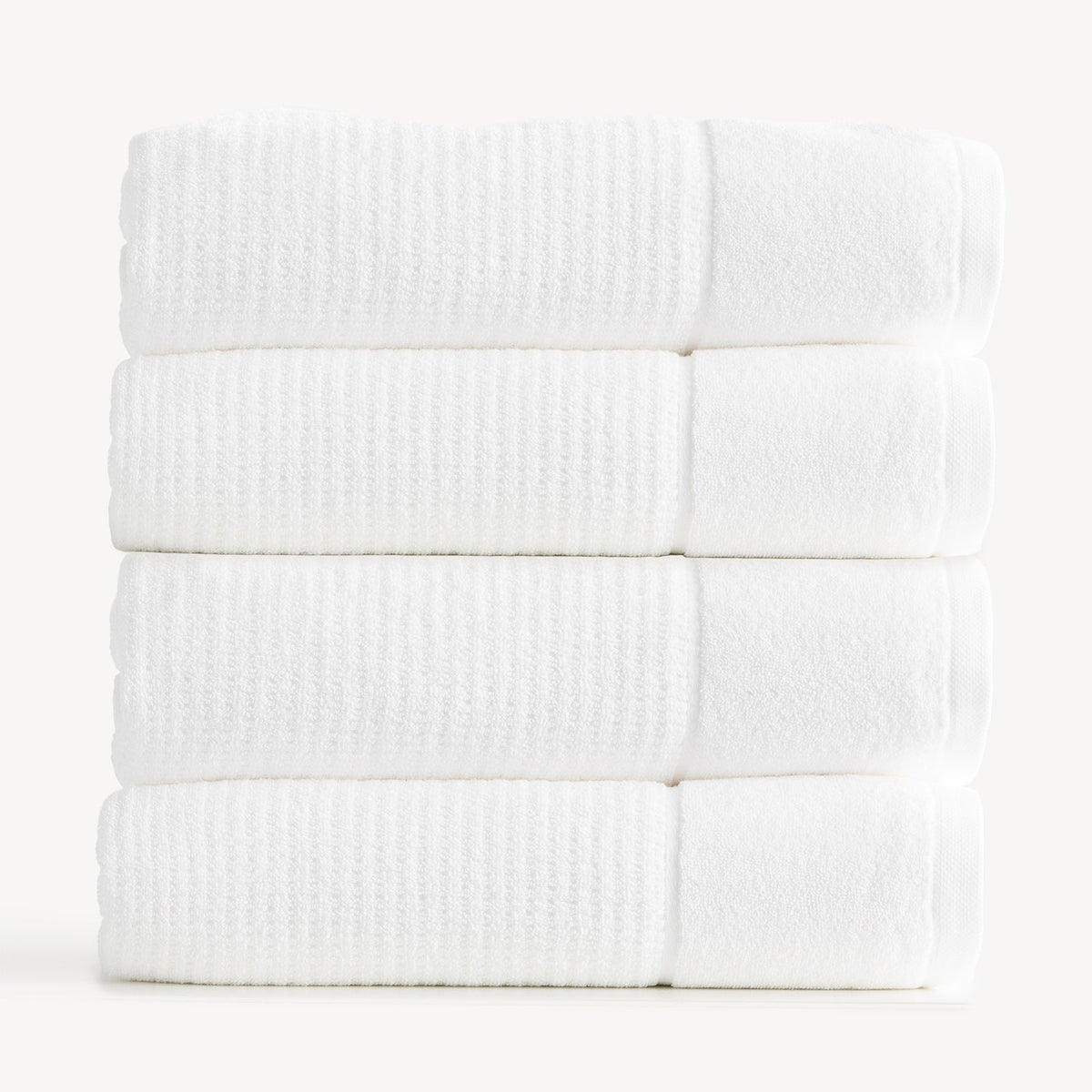 Renee Taylor Cambridge 650 GSM Waffle Cotton Bath Towel Set - Snow (2 to 14 Piece Packs)