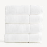 Renee Taylor Cambridge 650 GSM Waffle Cotton Bath Towel Set - Snow (2 to 14 Piece Packs)
