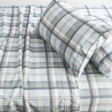 Park Avenue 175 GSM Egyptian Cotton Flannelette Bed Sheet Set - Heathered Plaid