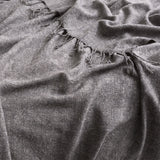 Cloud Linen Lygon Wool Acrylic Throw Blanket - Grey (127 x 152cm)