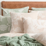 Renee Taylor Bentley Floral Cotton Jacquard Quilt Cover Set - Nude (OEKO-TEX Certified)