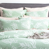 Renee Taylor Native Floral Cotton Jacquard Quilt Cover Set - Juniper (OEKO-TEX Certified)