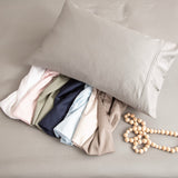 Park Avenue 500TC Natural Bamboo Cotton Fitted Sheet & Pillowcase Set - Jade (Anti-Wrinkle Satin Finish)