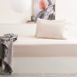 Park Avenue 500TC Natural Bamboo Cotton Fitted Sheet & Pillowcase Set - Dove (Anti-Wrinkle Satin Finish)