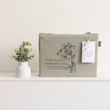 Park Avenue 500TC Natural Bamboo Cotton Fitted Sheet & Pillowcase Set - Jade (Anti-Wrinkle Satin Finish)