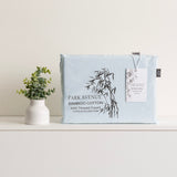 Park Avenue 500TC Natural Bamboo Cotton Kids Fitted Sheet & Pillowcase Set - Mid Blue (Anti-Wrinkle Satin Finish)
