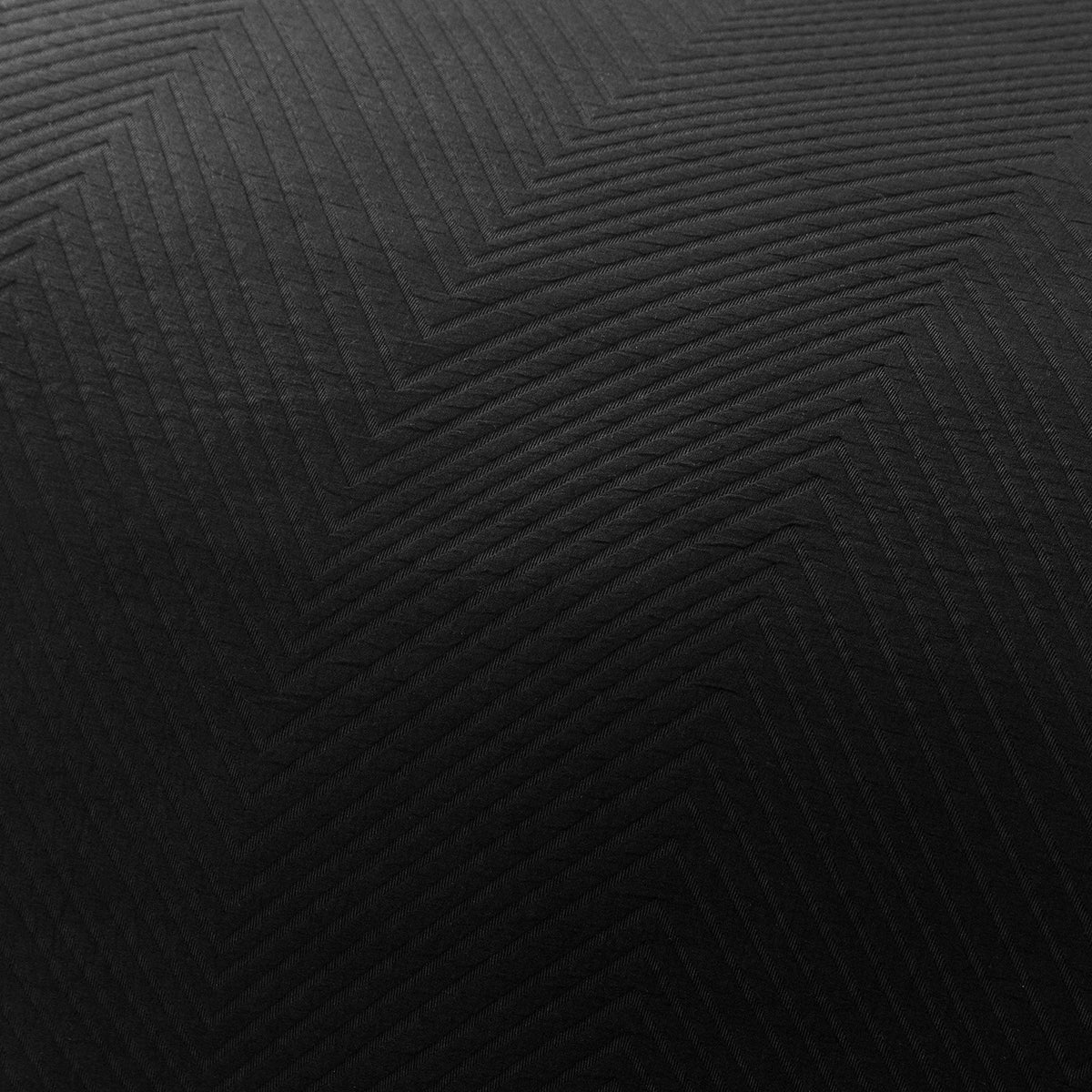 Renee Taylor Chevron Embossed Jacquard Quilt Cover Set - Black (OEKO-TEX Certified)